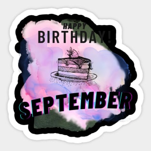 Birthday September # 9 Sticker